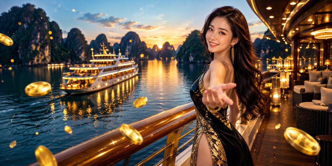 Khung cảnh vịnh Hạ Long gợi cảm giác sang trọng, đại diện cho trải nghiệm VIP tại bf16 dành cho người chơi Việt Nam